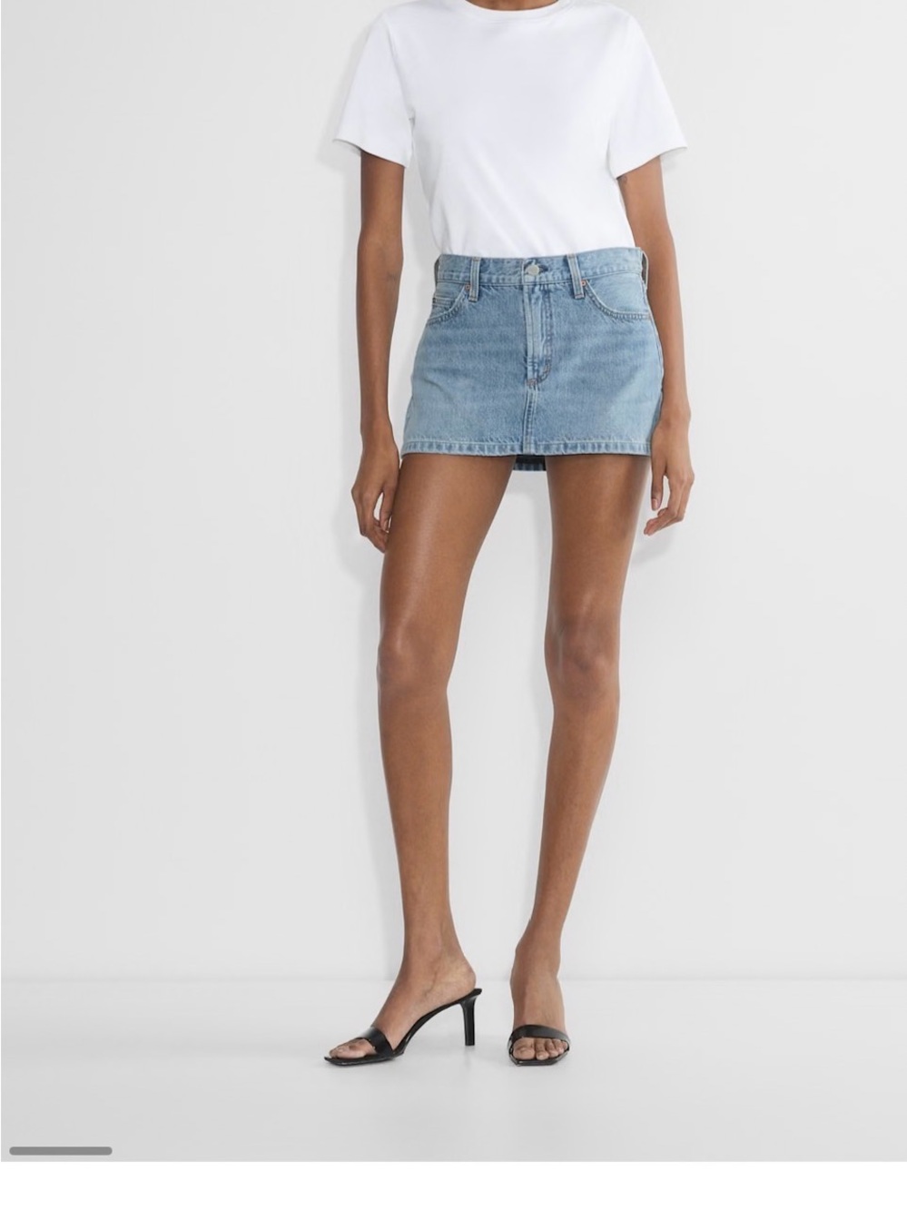 Denim Forum Light Blue High-Rise Denim Mini Skirt